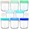 Youngever Lot de 8 Pot de Conservation Bebe en Verre 180ML, Repas de Bébé Boîtes de Conservation (Coastal)