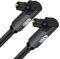 EMK Optisches Kabel, 360 Grad Rotierend Optisches Kabel Winkelstecker, Digital Optisches Kabel Gewinkelt, 90 Grad Toslink Kabel für Soundbar, TV, PS4, Xbox, Heimkino (Dual 90 Grad Schwarz, 2M)