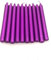 SHINE Dinner Metallic Coat Candles NON-DRIP Tapered Candles Home Party Church 10 PCS (PURPLE)
