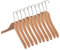Hagspiel Kleiderbügel aus Holz, Kleiderbügel aus Buchenholz, Natur lackiert (Wasserlack), vernickelter drehbarer Metallhaken, Made in Austria (10 St. Kinderbügel 34 cm)