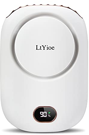 LtYioe USB Ventilator Handventilator Ventilator Klein mit Kabel, Tragbare Mini Ventilator Geräuscharmfür Wiederaufladbare Batterie und 3-Gang mit LED-Anzeige für Reisen Zuhause Büro Weiß