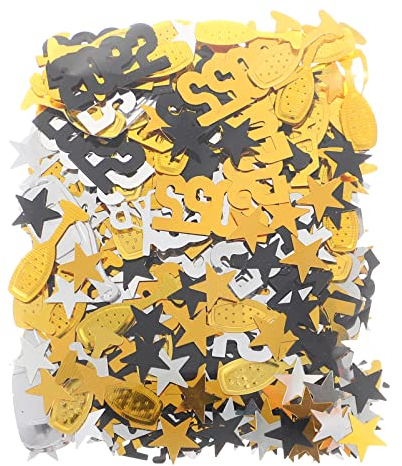 jojofuny Neujahr Pailletten 3 Taschen 2022 Silvester Konfetti Glitzer Konfetti Streudeko Streukonfetti Tischdeko für Silvester Happy New Year Deko Neujahr Weihnachten Party Dekoration
