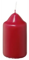 METRO Professional Stumpenkerzen 70 x Ø 38 mm, Brenndauer: ca. 7-9 Std, 20 Stk., 100% Paraffin, bordeaux, ideal für Haushalt, Feiern und Gastronomie