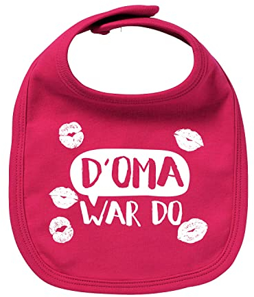 Bavariashop Baby Lätzchen D' Oma war do... - beere, Kinderlätzchen mit Spruch
