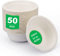 DEcorative Concepts UK Super Rigid Disposable Paper Bowls Sugercane Biodegradable and Compostable White (340ml 50 Pcs)
