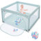 GOPLUS Baby Laufstall mit 50 Spielbällen, Krabbelgitter für Kleinkinder & Säulinge, stabiler Laufgitterzelt mit atmungsaktivem Netz, Reisebett mit Tür und Reißverschluss, mehrfarbig (120x120cm, Blau)