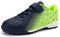 JABASIC Hallen Fussballschuhe Kinder Jungen Mädchen Fußballschuhe Kinder Kunstrasen (35EU,Marine Zitronengrün)