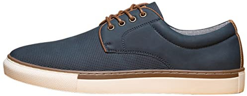 Men's Smart Casual Lace-ups Fashion Shoes Comfortable UK Size Blue
