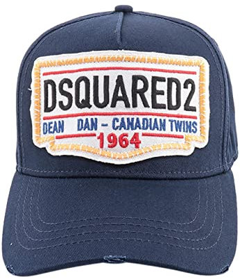 DSQUARED2 Dean Dan- Canadian Twins Unisex Cap mit Patch Marineblau, marineblau, One size