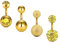 Rajnard Bauchnabelpiercing 14G 6mm Gold Bauchstangen Chirurgenstahl CZ Diamant Bauchnabelpiercing Nabelstange Bauchnabelring Piercingschmuck für Frauen Männer