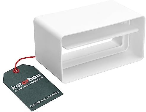 KOTARBAU® Duct Connector 120 mm x 60 mm with Check Valve for Ventilation Duct Rectangular Pipe Connector Efficient White Plastic Flat Duct Connector for Ventilation Systems Exhaust Pipe Lüf