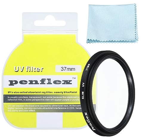 PATIKIL 37mm Filtro, 1uds Protección Filtro Delgado Protección UV Cámara Lente Filtro Aluminio Óptico Cámara Accesorio Cristal Transparentes Imágenes para 37mm Cámara Lente
