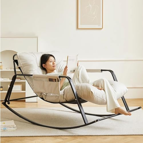 Sessel Lounge Sofa Stuhl,Lounge Stuhl,Gepolsterter Glider,Moderner Lazy Chair Glider Stuhl,Stuhl Gepolsterter Sitz Mit Sessel Mit Hoher Rückenlehne,Für Wohnzimmer,Schlafzimmer(Light Gray)