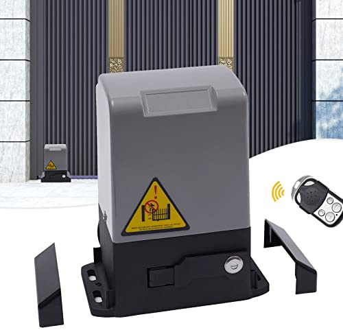 Begoniape Azionamento scorrevole da 550 W, azionamento automatico per cancello scorrevole con telecomandi, sensori a infrarossi, telecomando per porta del garage, 1400 giri/min, capacità di carico