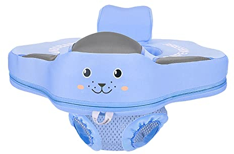 CoByda Nicht aufblasbarer Baby-Poolsitz sicherer Sommer-Schwimmring für 4–24 Monate