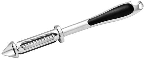 5in1 Multifunctional Fruit and Vegetable Peeler with Hole Digger, Bottle Opener, Non-Slip Ergonomic Handle, Zinc Alloy Kitchen Tool