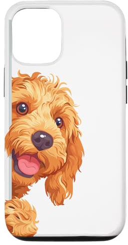 Cockapoo Peeking Around Corner Dog Lovers Case for iPhone 12/12 Pro