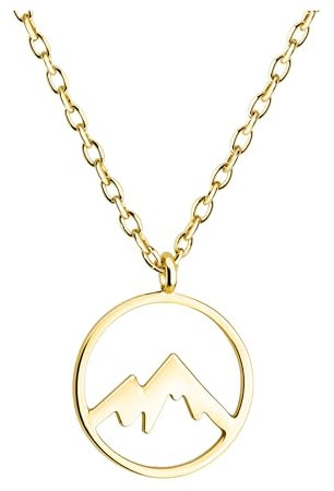 Sofia Milani - Damen Halskette 925 Silber - vergoldet/golden - Berg Anhänger - N0760