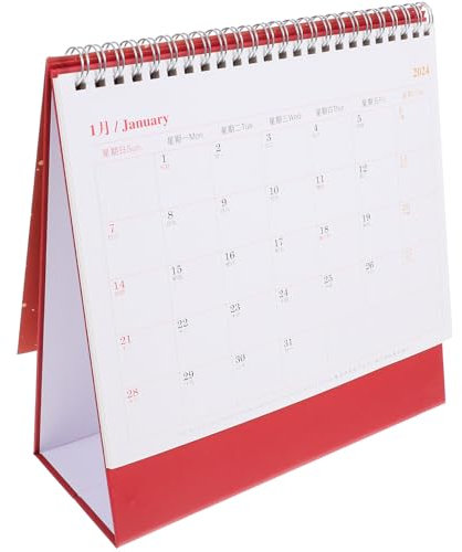 Gogogmee Mini-tischkalender 2024–2025 Von Calendar Für Schreibtisch Haushalt Bürozubehör Monatskalender Reichhaltiger Inhalt