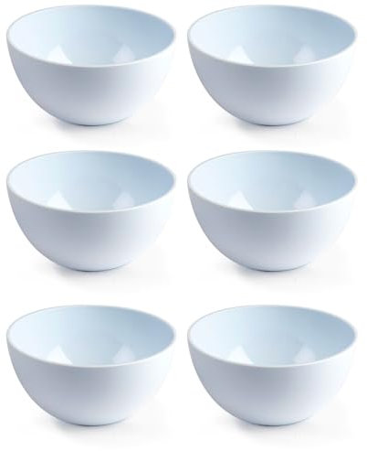 Acan Tradineur - Pack de 6 Cuencos - Capacidad 100 ML - Fabricado en Plástico -Ideal Tanto para la hostelería como el hogar - Ø 9 x 5,4 cm - Color Blanco