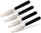 Otto Herder Manicure 2in1 Brötchenmesser aus rostfreiem Edelstahl, 4er Set, 21 cm, mit Glattschliff und Wellenschliff, zum Schneiden und Bestreichen, mit Griff aus Kunststoff