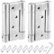 Dokeno 2 Piezas 4 Pulgadas Bisagra Resorte Doble Acción Resistente 100 mm, Bisagras de Puertas de Acero Inoxidable con Tornillos, Bisagra Cierre Automático, para Puertas de Cocina Cafetería Bar