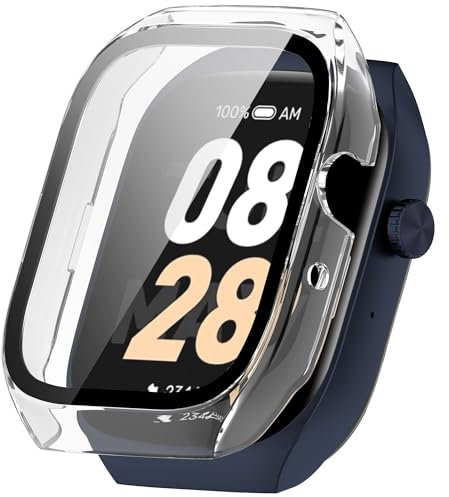 BAIDIYU Hülle Kompatibel mit Mibro Watch T2, PC + Gehärteter Film, Anti-Fall, Anti-Kratzer, Smartwatch Schutzhülle Kompatibel mitr Mibro Watch T2.(Transparentes Weiß)