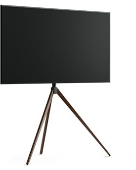 FITUEYES DESIGN Tripod TV Stand Art for 43 50 55 65 Inch Height Adjustment Max. Load 40KG for Home, Corner, Attic Picasso Series