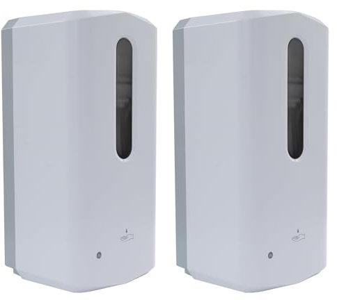 KiwiHood 2X Automatischer Seifenspender mit Infrarotsensor, 1000ml Tank Berührungsloser Desinfektionsmittelspender Wandmontierter Seifenspender Set für Hotels, Restaurants und Öffentliche Toiletten
