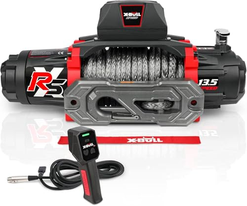 X-BULL Winch-13500 lb. Tragfähigkeit elektrische Winde -12V DC Power für Abschleppen LKW Off Road, 2 in 1 Wireless Remote, 13500 XRS Series