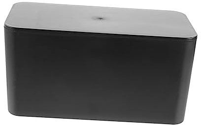 OSOLADY Boîte Rangement Multiprises Plastique Mini s avec Couvercle Organiseur Gestion Câbles pour Bureau TV Ordinateur Protection Et Animaux Noir