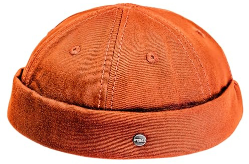 WEROR Docker Cap Herren Dockermütze Seemansmütze Dockercap Mütze Baumwolle | Heavy Stitch, verstellbar 55–61 cm, Metalllogo, Hafenmütze, Seemannsmütze für Herren & Damen, Sommer, Herbst und Winter