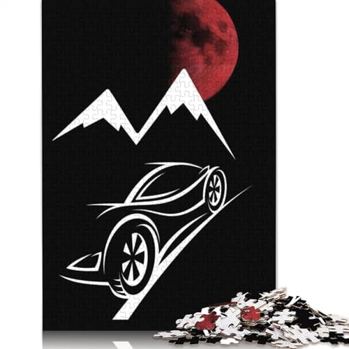 JDM Moon Car 500-teiliges Puzzle | Puzzle | Nachhaltiges Puzzle für Erwachsene | Premium-Puzzle aus 100% Holz | Lustige Spiele 500 Teile (52 x 38 cm)