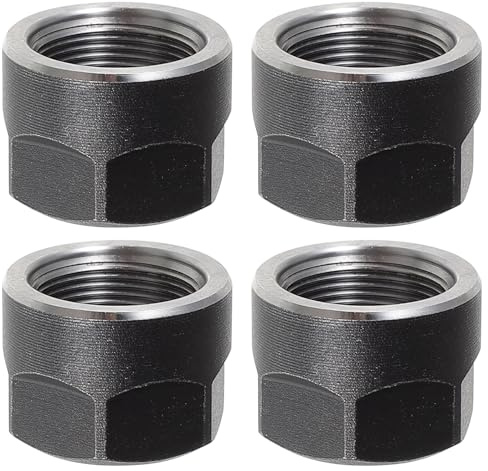 BESTYASH 4 Stück Spannzangen Klemmmutter Cnc Fräsen Collet Clamping Nut für Er werkzeughalter Gewinde Bohrmaschinen Zubehör