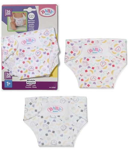 BABY born Windeln, 2er-Pack für 36 cm Puppen | 2 Stoffwindeln, passend für 36 cm Puppen