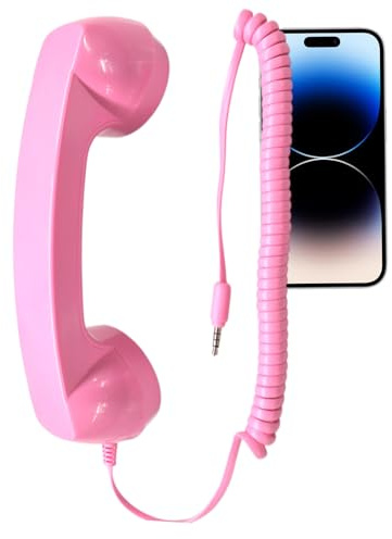 Handy Handset - Retro Festnetzadapter & Empfänger | Nostalgische Dekoration für Zuhause & Arbeitsplatz | Fun Acting Prop für Mottopartys & Fotografie