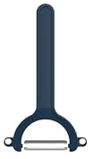 Mepal - Edelstahl-Sparschäler Chef it - Sicheres und Effizientes Schälen - Scharfe Edelstahlklinge - Spülmaschinengeeignet - Küchenutensilien - 17 cm - Navy