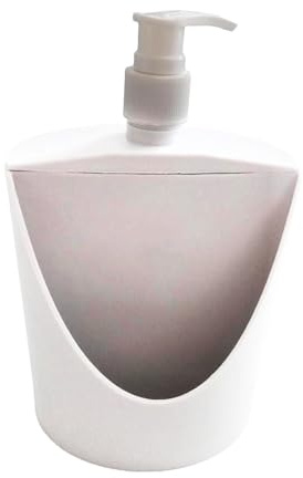 rongweiwang Distributeur de Savon de Cuisine 2 en 1 avec Porte-éponge intégré. Permet distribuer efficacement Le Savon et Les éponges. Idéal pour la Maison et l'hôtel. Contenance : 500 ML.