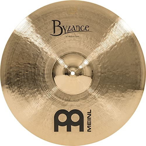 Meinl Cymbals Byzance Brilliant Crash Medium Cymbal 20 inch (Video) for Drum Kit (50,80cm) B20 Bronze, Brilliant Finish (B20MC-B)