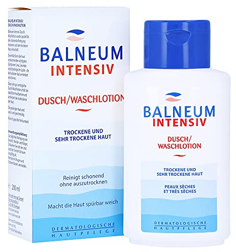 Balneum Intensiv Dusch/Waschlotion, Syndet mit rückfettenden Lipiden, milde und pflegende Reinigung für trockene und sehr trockene Haut, mit dermatologisch ausgewählten Inhaltsstoffen, 200 ml