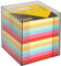 Idena 311068 - Zettelbox, 9 x 9 x 10 cm, 80 g/m², 700 Blatt, lose, farbig, 1 Stück