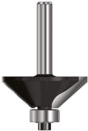 ENT 13820 Fasefräser HW, Schaft (S) 8 mm, Durchmesser (D) 44,5 mm, NL 15,9 mm, E 45°, SL 32 mm, mit Kugellager