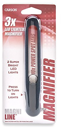 Carson MagniLine 3x Stablupe mit LED und 10x Spotlinse (MT-25)