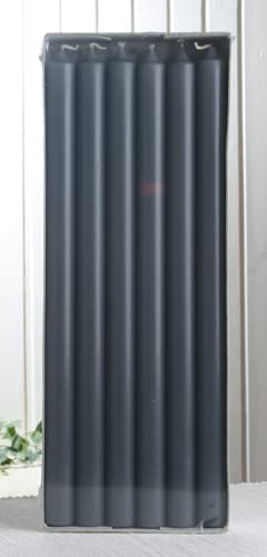 CandleCorner 12x Premium-Stabkerze Extralang, 35 x 2,2 cm Ø, anthrazit-grau