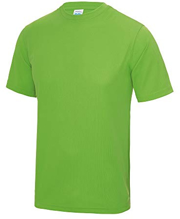 Just Cool Mens Performance Plain T-Shirt (S) (Lime Green)