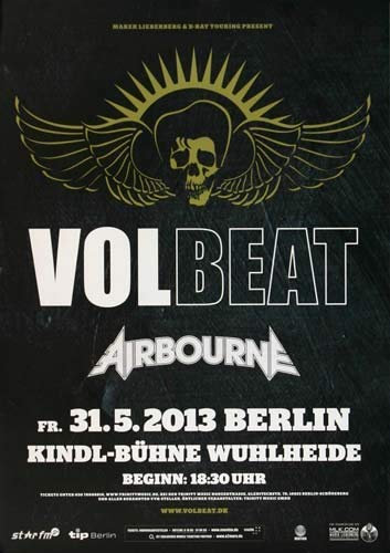 Volbeat - Open Air, Berlin 2013 » Konzertplakat/Premium Poster | Live Konzert Veranstaltung | DIN A1 «