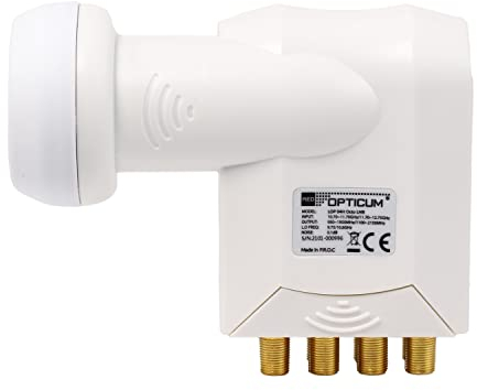 RED OPTICUM LOP 04H Octo LNB I Digital-LNB 8-Fach mit nur 0.1dB Rauschmaß und ausziehbarem Wetterschutz I Full HD - 3D - UHD - 4K Ready I Sat-LNB für 8 Teilnehmer zum Direktanschluss
