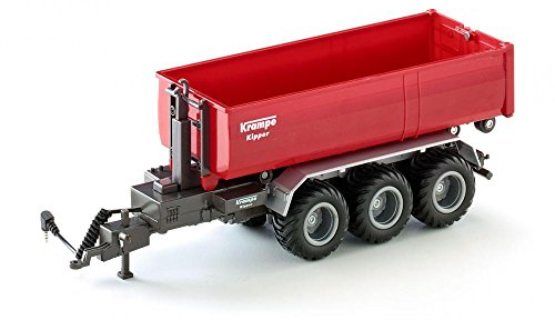 siku 6786, 3-Achs-Hakenliftfahrgestell mit Mulde, 1:32, Fernsteuerbar, Für SIKU CONTROL Fahrzeuge mit Anhängerkupplung, Metall/Kunststoff, Rot