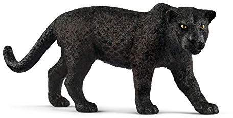 schleich WILD LIFE | Schwarzer Panther 14774 | detailgetreue Tierfiguren | Zoo Spielzeug | tolles Geschenk für Jungen und Mädchen | Deko für Geburtstag | Spielfigur ab 3 Jahren | 12 x 3 x 5 cm