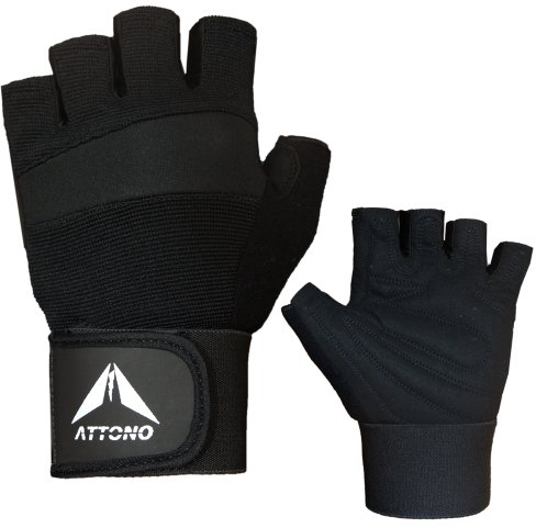 ATTONO Profi Fitness Handschuhe mit Bandage Trainingshandschuhe Fitnesshandschuhe - Größe 9